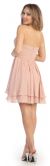 Strapless Overlap Bust Floral Accent Short Party Dress back in Blush
